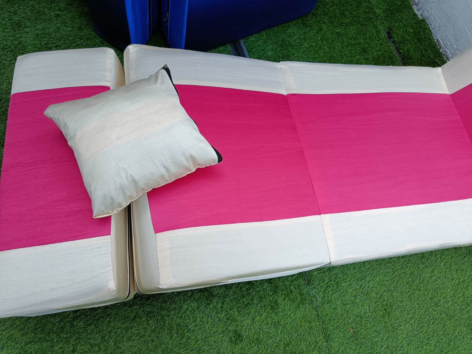 Folding Sofa Cum Bed White (2.5 x 6)